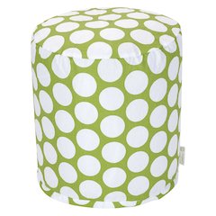 Majestic Home Goods Pouf Polka Dot (Large) Hot Green