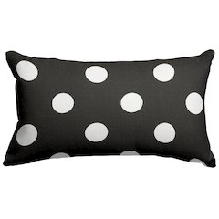 Majestic Home Goods Pillow 12x20 Polka Dot (Large) Black