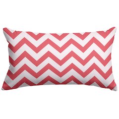 Majestic Home Goods Pillow 12x20 Chevron Coral