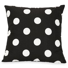 Majestic Home Goods Pillow 20x20 Polka Dot (Large) Black