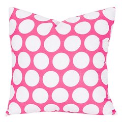 Majestic Home Goods Pillow 24x24 Polka Dot (Large) Hot Pink