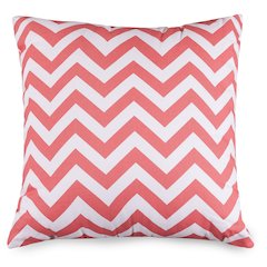 Majestic Home Goods Pillow 24x24 Chevron Coral