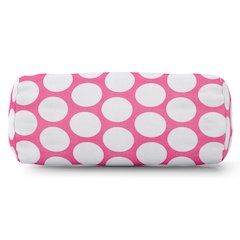 Majestic Home Goods Bolster Pillow Polka Dot (Large) Hot Pink