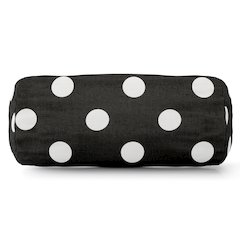 Majestic Home Goods Bolster Pillow Polka Dot (Large) Black
