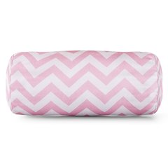 Majestic Home Goods Bolster Pillow Chevron BabyPink