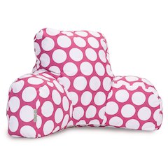 Majestic Home Goods Reading Pillow Polka Dot (Large) Hot Pink