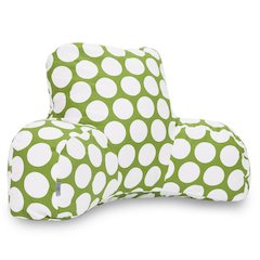 Majestic Home Goods Reading Pillow Polka Dot (Large) Hot Green