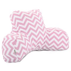 Majestic Home Goods Reading Pillow Chevron BabyPink