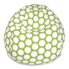 Majestic Home Goods Small Bean Bag Polka Dot (Large) Hot Green