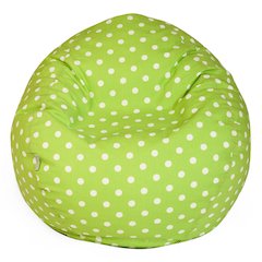 Majestic Home Goods Small Bean Bag Polka Dot (Small) Lime