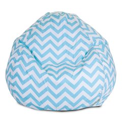 Majestic Home Goods Small Bean Bag Chevron Blue