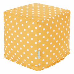 Majestic Home Goods Cube Pouf Ikat Dot Citrus