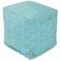Majestic Home Goods Cube Pouf South West Teal