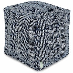 Majestic Home Goods Cube Pouf South West Navy