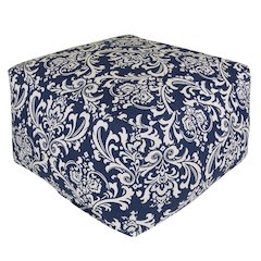 Majestic Home Goods Ottoman Pouf French Quarter Navy
