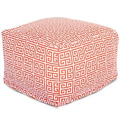 Majestic Home Goods Ottoman Pouf Towers Orange
