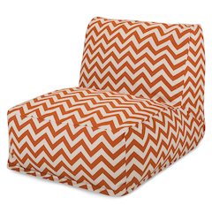 Majestic Home Goods Chair Lounger Chevron Burnt Orange