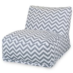 Majestic Home Goods Chair Lounger Chevron Gray