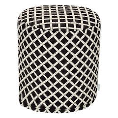 Majestic Home Goods Pouf Bamboo Black