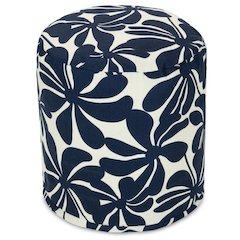Majestic Home Goods Pouf Plantation Navy