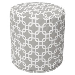 Majestic Home Goods Pouf Links Gray
