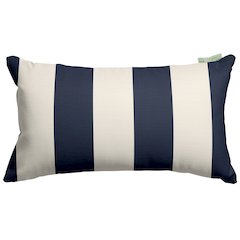 Majestic Home Goods Pillow 12x20 Vertical Stripe Navy