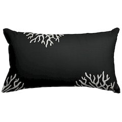 Majestic Home Goods Pillow 12x20 Coral Black