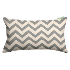 Majestic Home Goods Pillow 12x20 Chevron Gray