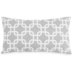 Majestic Home Goods Pillow 12x20 Links Gray