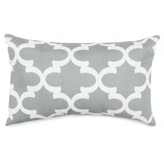 Majestic Home Goods Pillow 12x20 Trellis Gray
