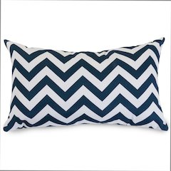 Majestic Home Goods Pillow 12x20 Chevron Navy
