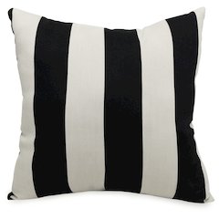 Majestic Home Goods Pillow 20x20 Vertical Stripe Black