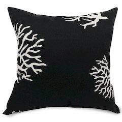 Majestic Home Goods Pillow 20x20 Coral Black
