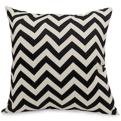 Majestic Home Goods Pillow 24x24 Chevron Black