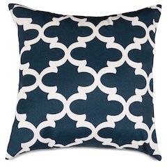 Majestic Home Goods Pillow 24x24 Trellis Navy