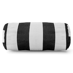 Majestic Home Goods Bolster Pillow Vertical Stripe Black