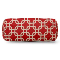 Majestic Home Goods Bolster Pillow Links Red