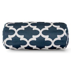 Majestic Home Goods Bolster Pillow Trellis Navy