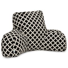 Majestic Home Goods Reading Pillow Bamboo Black