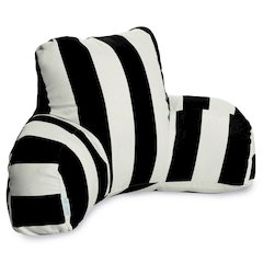 Majestic Home Goods Reading Pillow Vertical Stripe Black