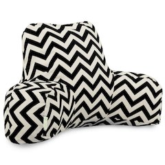 Majestic Home Goods Reading Pillow Chevron Black
