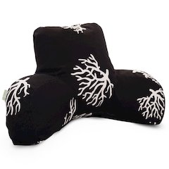 Majestic Home Goods Reading Pillow Coral Black