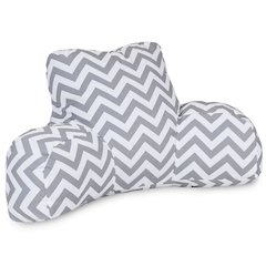 Majestic Home Goods Reading Pillow Chevron Gray