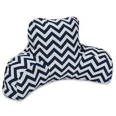 Majestic Home Goods Reading Pillow Chevron Navy