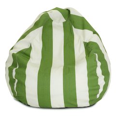 Majestic Home Goods Small Bean Bag Vertical Stripe Sage