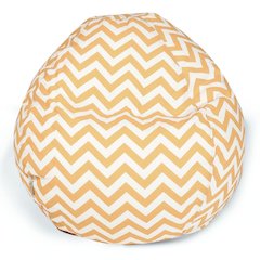 Majestic Home Goods Small Bean Bag Chevron Yellow