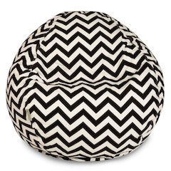 Majestic Home Goods Small Bean Bag Chevron Black