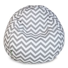 Majestic Home Goods Small Bean Bag Chevron Gray