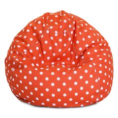 Majestic Home Goods Small Bean Bag Ikat Dot Orange