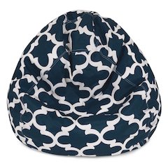 Majestic Home Goods Small Bean Bag Trellis Navy